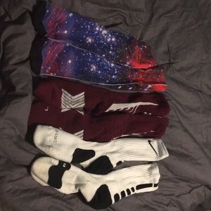 Nike and Under Armor socks